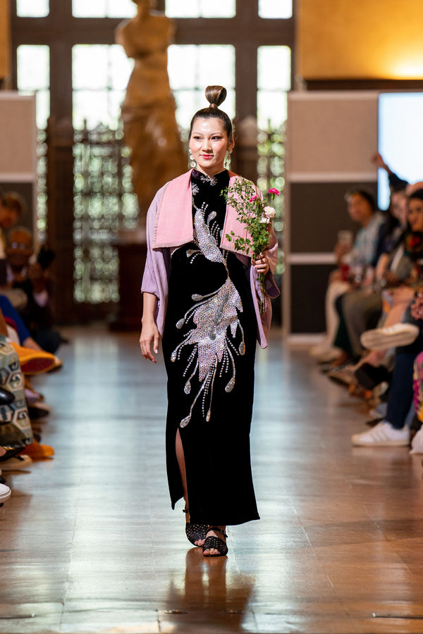 "Dragonfly" Reimagined Vintage Kimono - Kimono Zulu Artist Collaboration with Selven O'Keef Jarmon